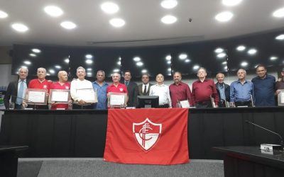 Saudações e lembranças ao Friburgo Futebol Clube  Extinto clube completa aniversário e diretoria do NFFC participa de sessão solene na Câmara de Vereadores