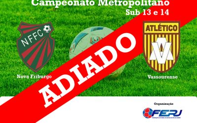 ADIADA: Partida entre Nova Friburgo e Vassourense não acontece neste sábado A competição é organizada pela Federação de Futebol do Estado do Rio de Janeiro