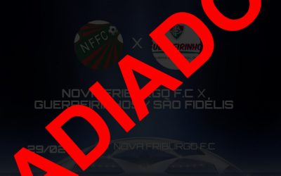 NOTA OFICIAL: Partida amistosa é adiada  Chuva que atingiu o Centro de Treinamento, em Conselheiro Paulino, foi determinante para a medida