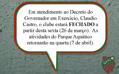 SOCIAL: Parque Aquático estará fechado até o início de abril  Medida foi tomada em atendimento ao Decreto do  Governador em Exercício, Claudio Castro
